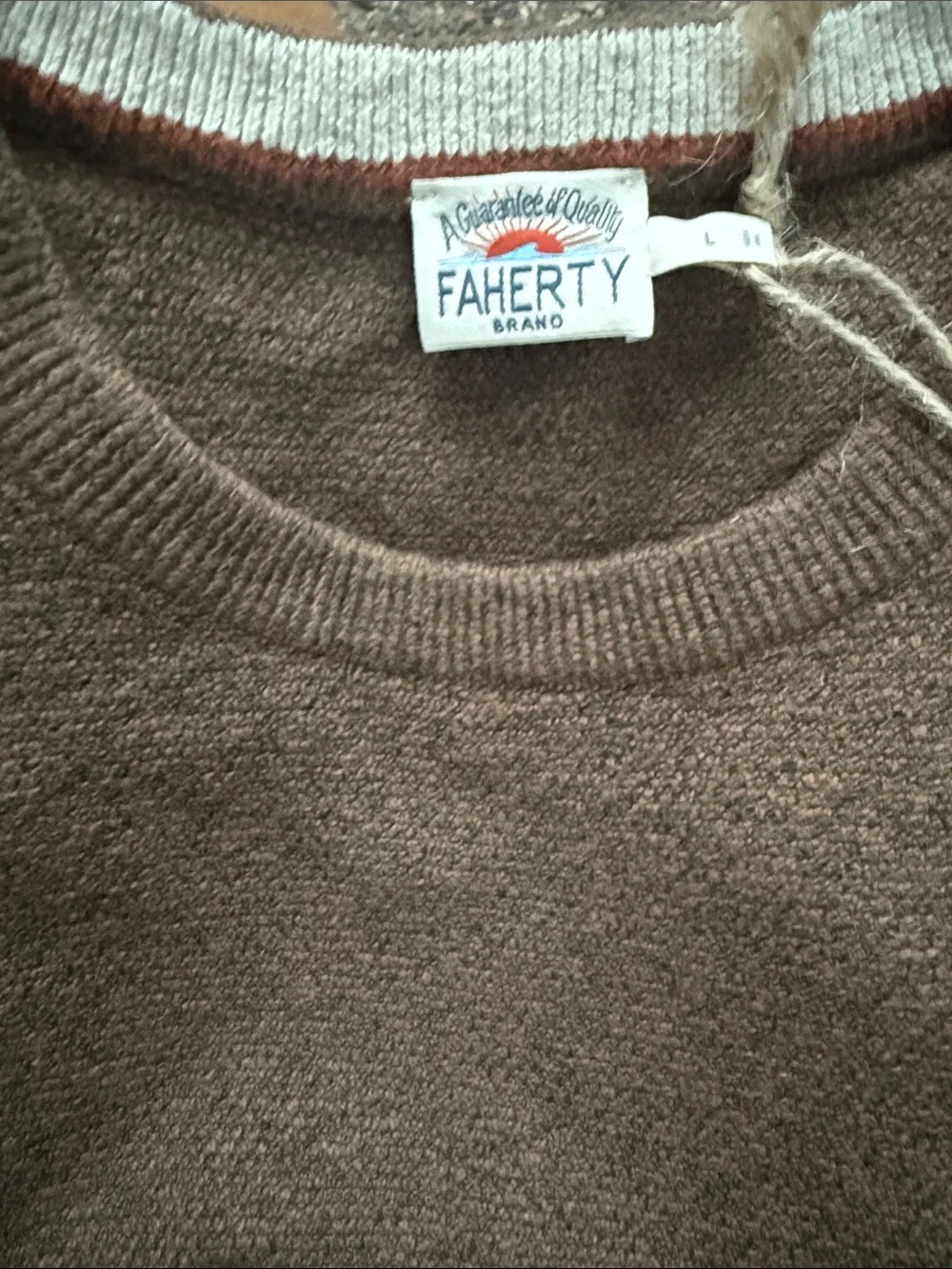 NEW⭐️ FAHERTY | JACKSON CREW SWEATER Trail brown Heather $178